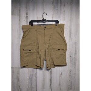 Mens Wrangler Outdoors Beige Khaki Nylon Blend Hiking Shorts Size 38